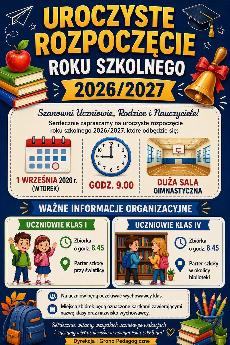 ROZPOCZĘCIE ROKU SZKOLNEGO 2026/2027